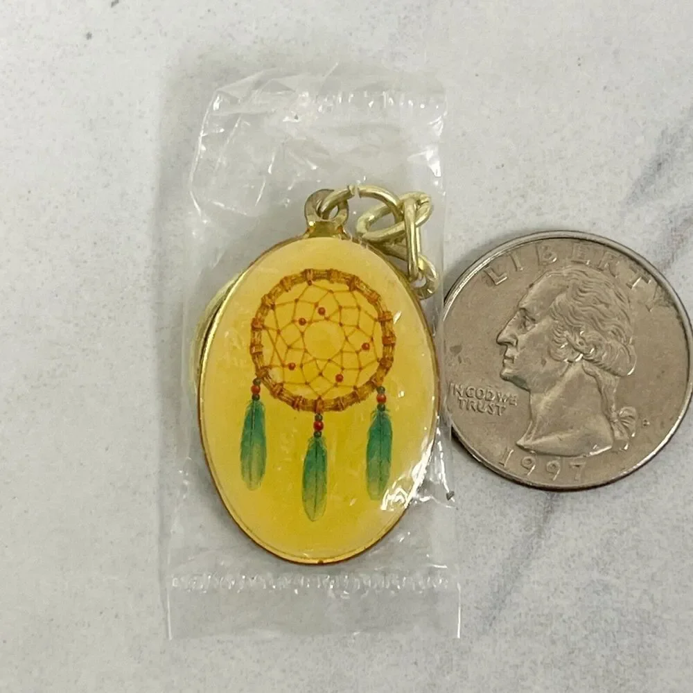Small Dreamcatcher Feathers Keychain Keyring
